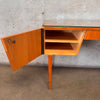 Vintage Desk From 1930s or 1940s by Gio Pantis Italy w/ Glass Top