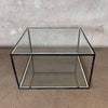 Metal Two-Tier Glass Top & Bottom Coffee/Side Table