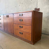 Maurice Villency Mid Century Modern Walnut & Brass 12-Drawer Dresser