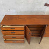 Maurice Villency Mid Century Modern Walnut & Brass 12-Drawer Dresser
