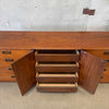 Maurice Villency Mid Century Modern Walnut & Brass 12-Drawer Dresser