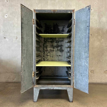 Vintage Dohrmann Hotel Supply Industrial Galvanized Steel Cabinet c. 1930-40s