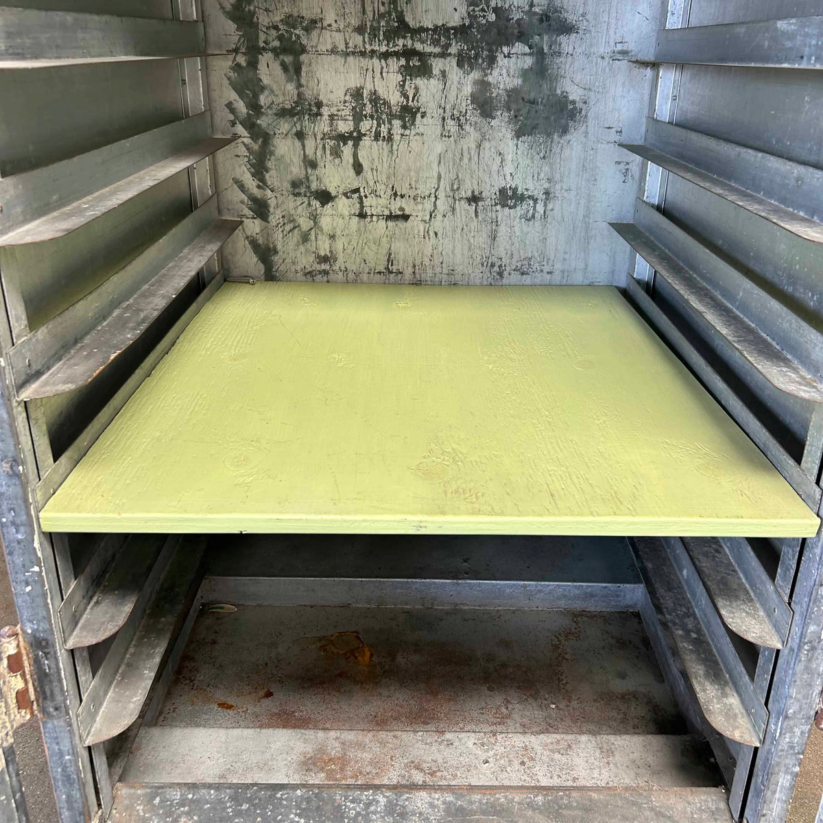 Vintage Dohrmann Hotel Supply Industrial Galvanized Steel Cabinet c. 1930-40s