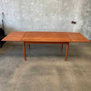 Danish Teak Draw Leaf Dining Table