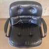 Vintage Mid Century Modern Office Chair By Knoll In Black Leather