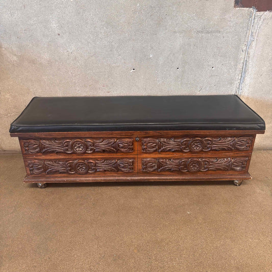Vintage Cedar/Walnut Blanket Chest By Lane - Lock Disabled / As Is