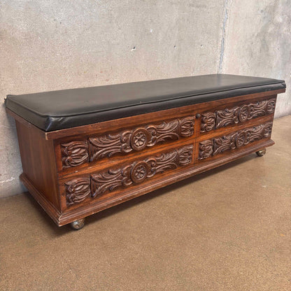 Vintage Cedar/Walnut Blanket Chest By Lane - Lock Disabled / As Is