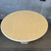 Vintage Beige Round Pedestal Marble Dining Table