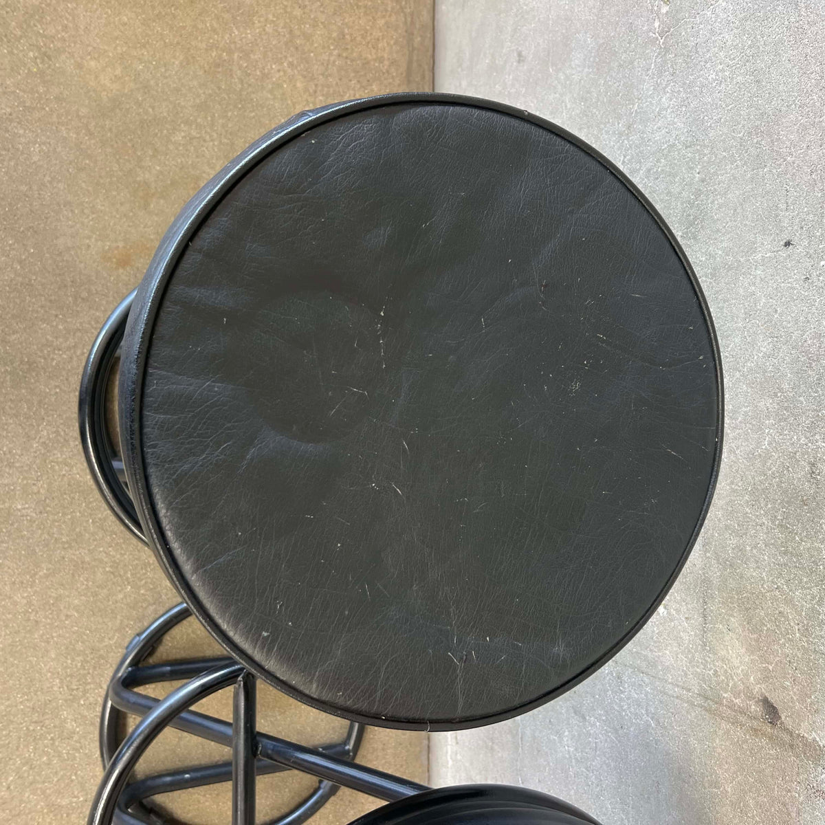 Vintage Post Modern Black Barstools