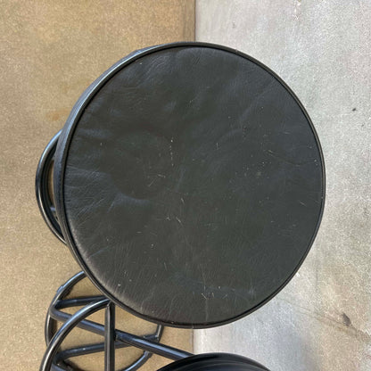 Vintage Post Modern Black Barstools