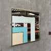 Vintage Post Modern Square Hanging Mirror