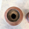 Pair of Antique Japanese Bronze & Enamel Lamp Bases / Candle Holders c. 1890–1920