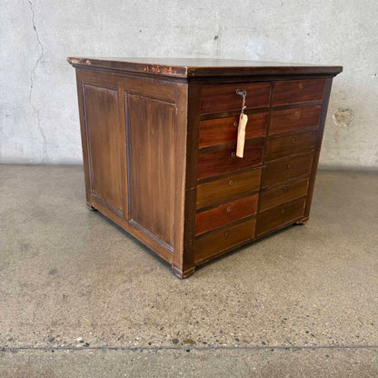 Vintage 24 Drawer Double Sided file Cabinet