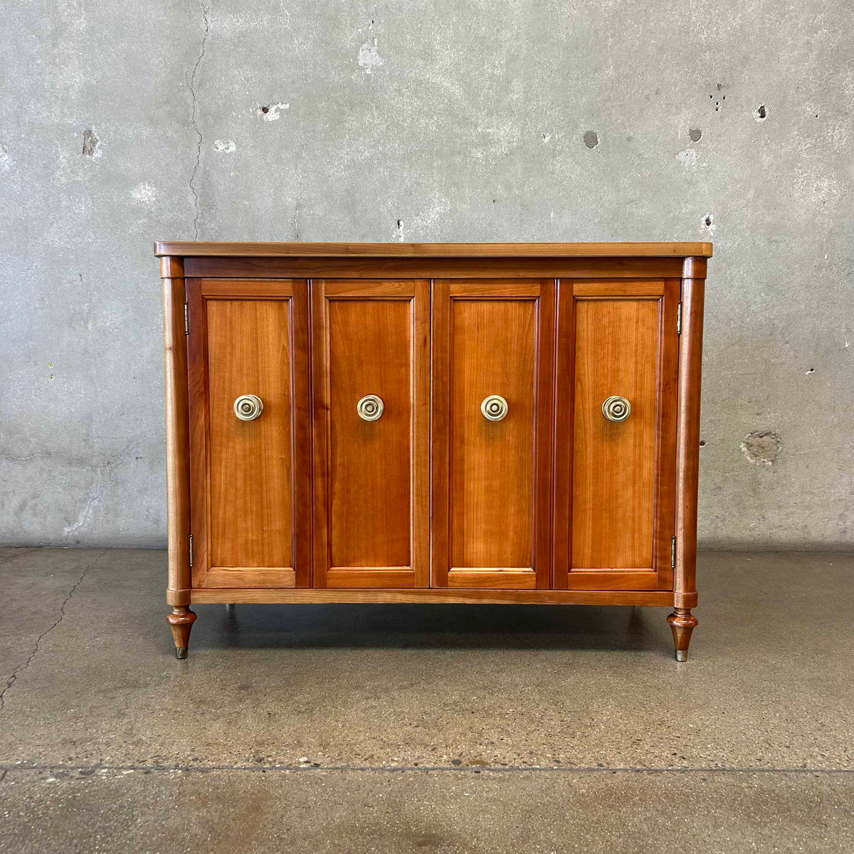 Mid Century Modern Natural Classic Cherry Wood Cabinet