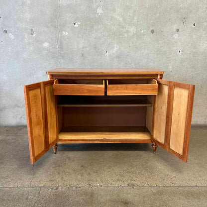 Mid Century Modern Natural Classic Cherry Wood Cabinet