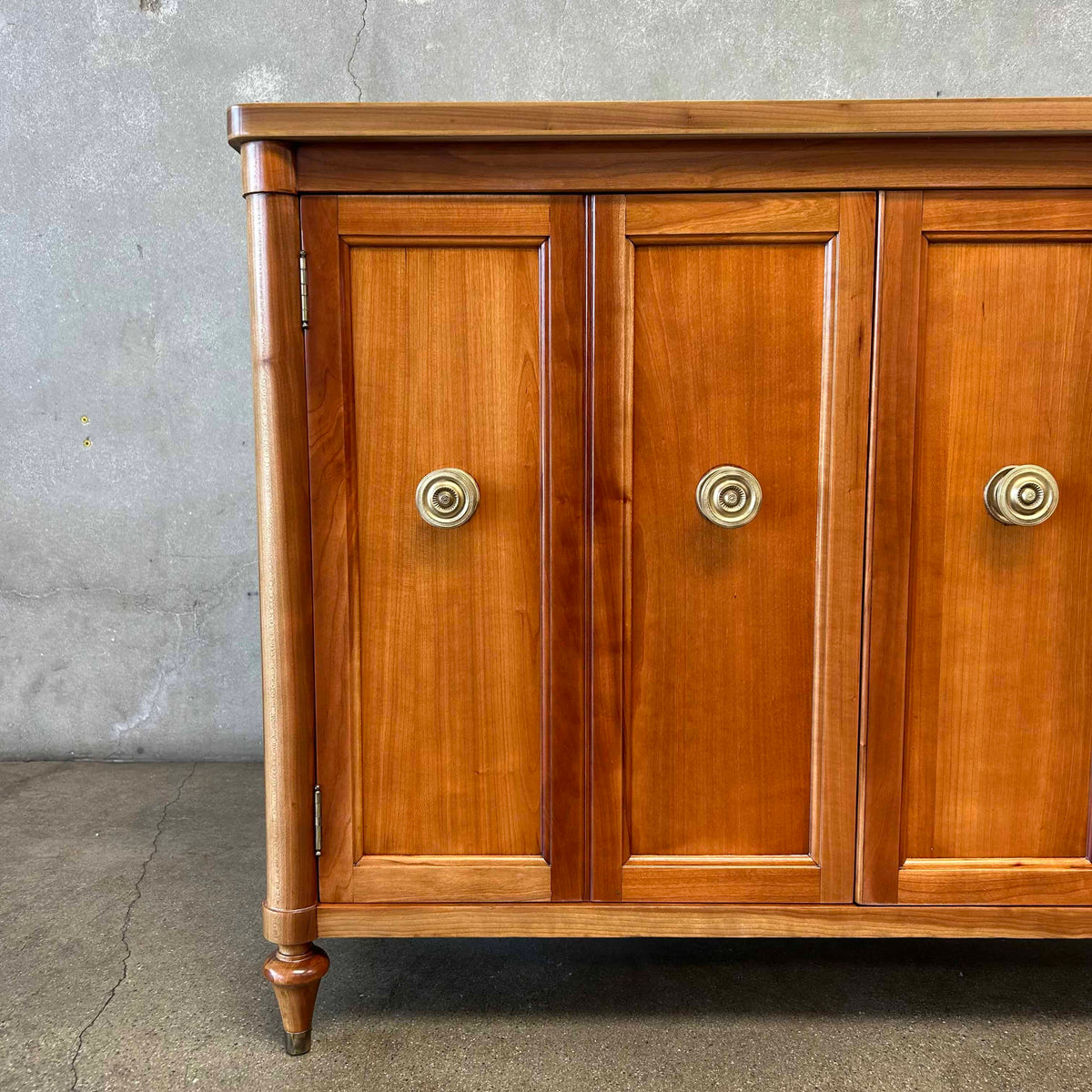 Mid Century Modern Natural Classic Cherry Wood Cabinet