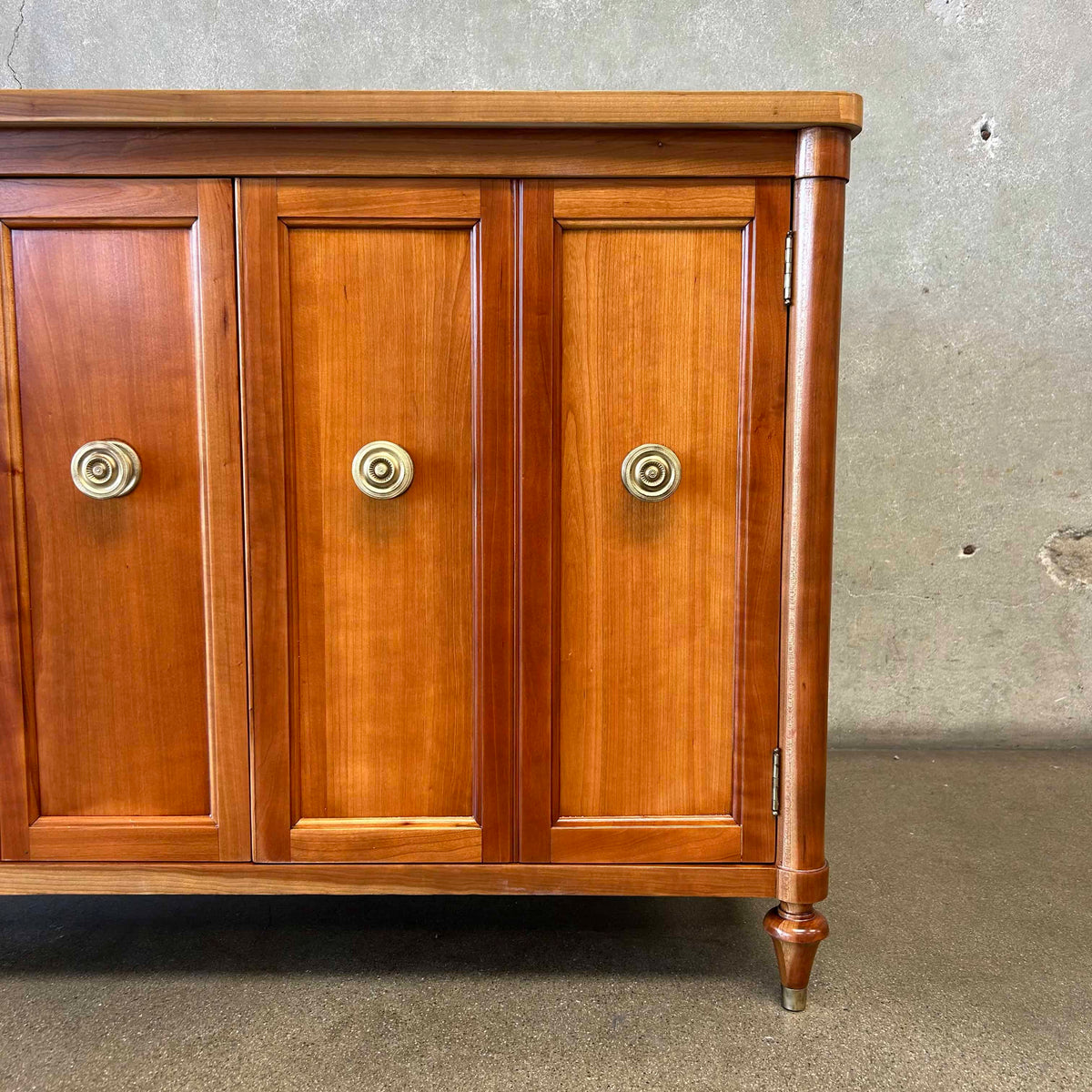 Mid Century Modern Natural Classic Cherry Wood Cabinet