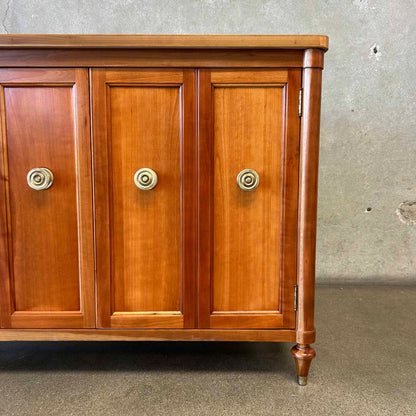 Mid Century Modern Natural Classic Cherry Wood Cabinet