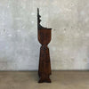 Antique Tiger Entry/Hall Stand w/Beveled Mirror