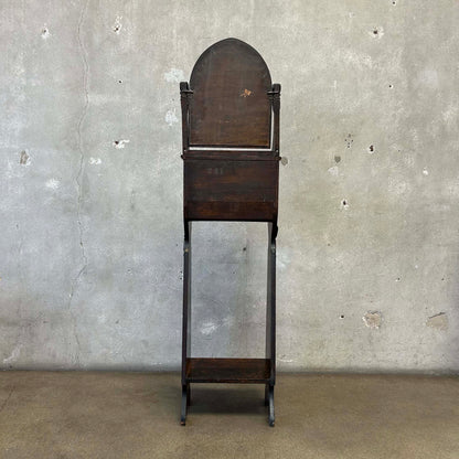 Antique Tiger Entry/Hall Stand w/Beveled Mirror