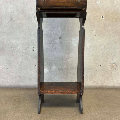Antique Tiger Entry/Hall Stand w/Beveled Mirror