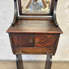 Antique Tiger Entry/Hall Stand w/Beveled Mirror