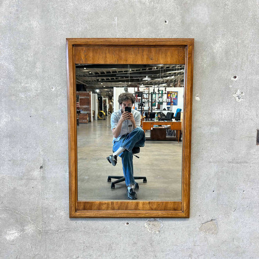 Vintage Drexel Wood Frame Wall Mirror