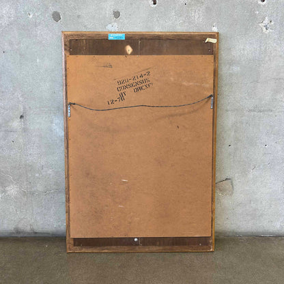 Vintage Drexel Wood Frame Wall Mirror