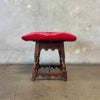 Mission Bench w/ Wood Carving