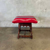 Mission Bench w/ Wood Carving