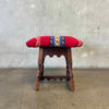 Mission Bench w/ Wood Carving