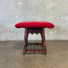 Mission Bench w/ Wood Carving