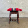 Mission Bench w/ Wood Carving