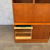 Mid Century Teak Secretary Desk Cabinet With Key
