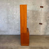 Mid Century Teak Secretary Desk Cabinet With Key