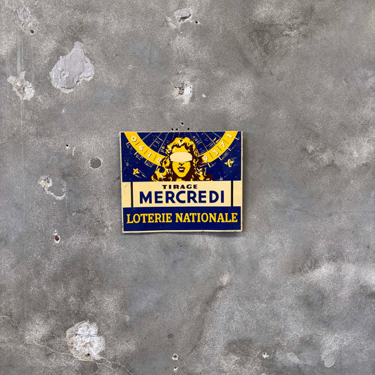 Vintage French Tin Lottery Sign