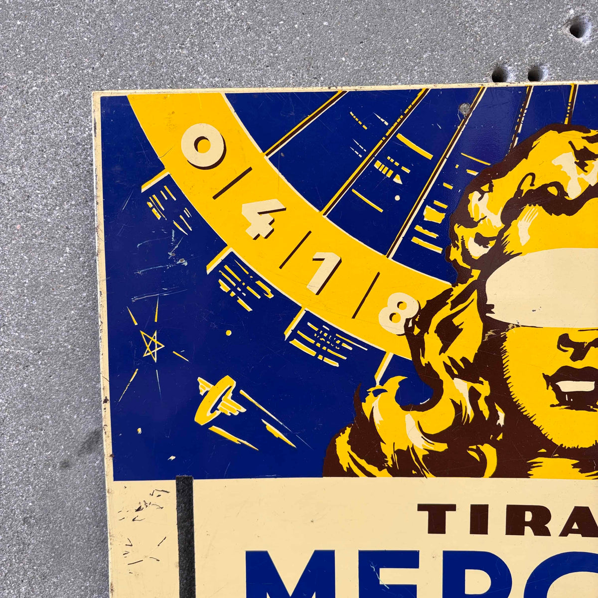 Vintage French Tin Lottery Sign