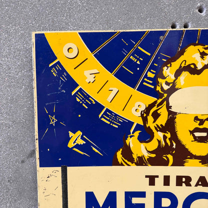 Vintage French Tin Lottery Sign