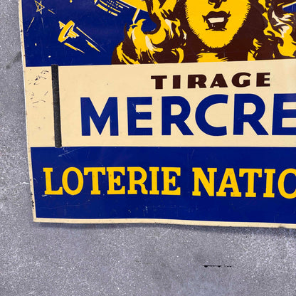 Vintage French Tin Lottery Sign