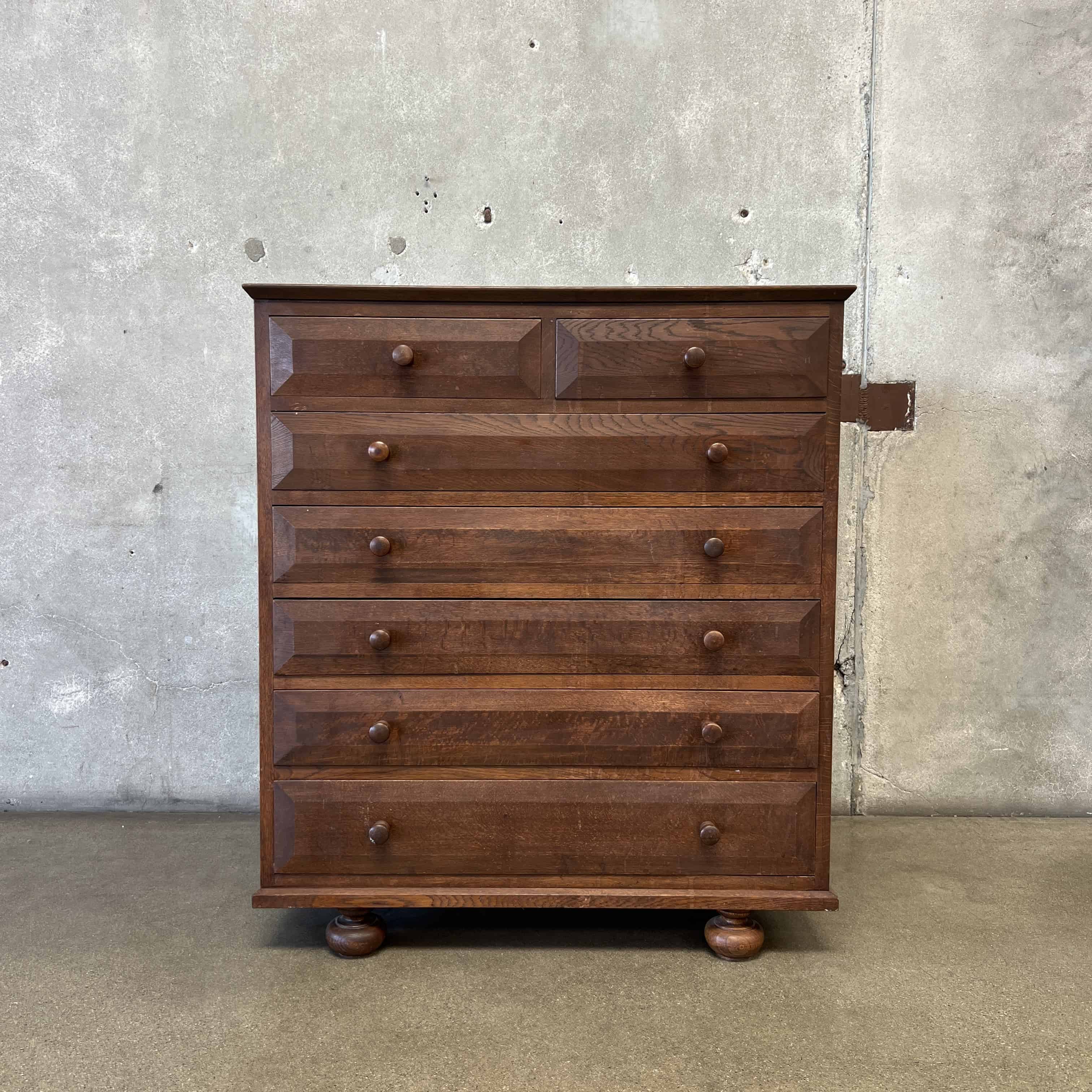 Arts & Crafts solid Oak 7 Drawer Dresser Arts & Crafts solid Oak 7 Drawer Dresser