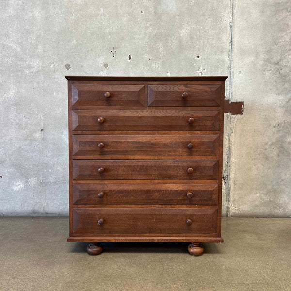 Arts & Crafts solid Oak 7 Drawer Dresser