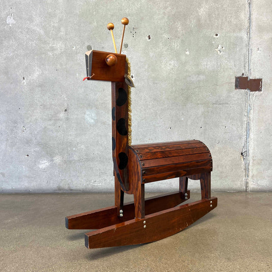 1970's Studio Made "Gigi Giraffe" Rocking Horse