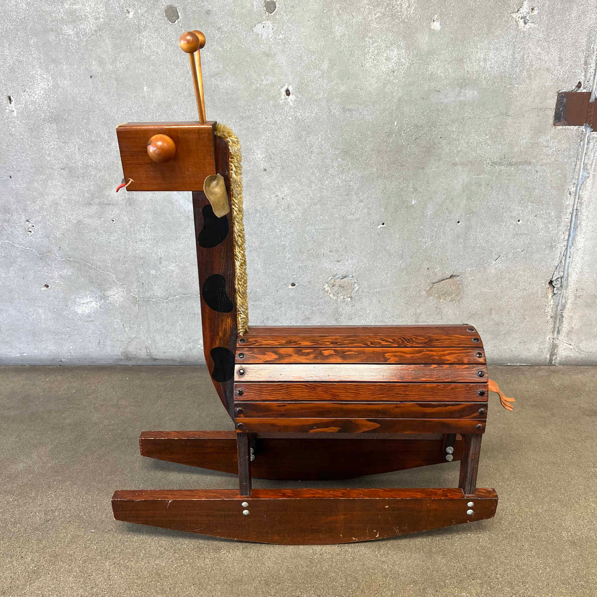 1970's Studio Made "Gigi Giraffe" Rocking Horse