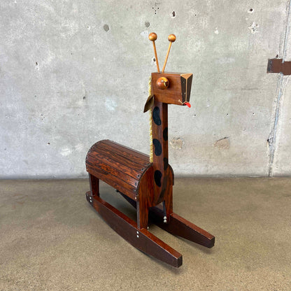 1970's Studio Made "Gigi Giraffe" Rocking Horse