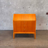Vintage Scandinavian Secretary Desk w/ Three Drawers With Key
