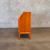 Vintage Scandinavian Secretary Desk w/ Three Drawers With Key