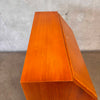 Vintage Scandinavian Secretary Desk w/ Three Drawers With Key
