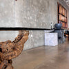 Burl Root Table With Glass