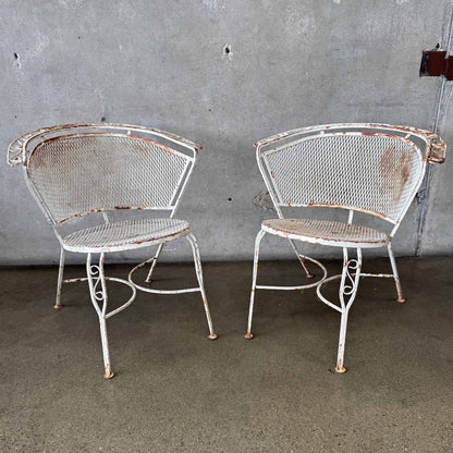 Pair of Mid Century Modern Patio Chairs in the Style of Salterini