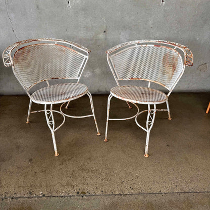 Pair of Mid Century Modern Patio Chairs in the Style of Salterini